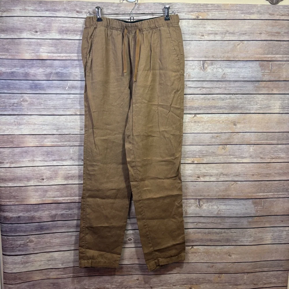 Everlane The Linen Easy Pant Womens XS Carob Brown
